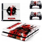 New PS4 Skin Decals Marvel Stickers For Sony Playstation 4 Console and 2 Controllers Skin---DeadPool
