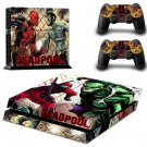 Deadpool Marvel Super Hero Decal Skin Stickers For Sony PS4 Console 2 Controller