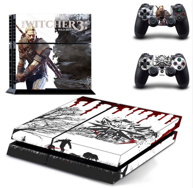 The Witcher 3 Vinyl Skin Sticker Cover for Sony PS4 PlayStation 4 and 2 controller skins