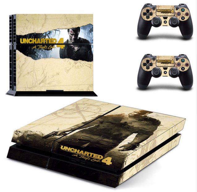 PS4 Skin UNCHARTED 4 Sticker Decal Cover For Sony PS4 PlayStation 4 Console and 2 controller skins