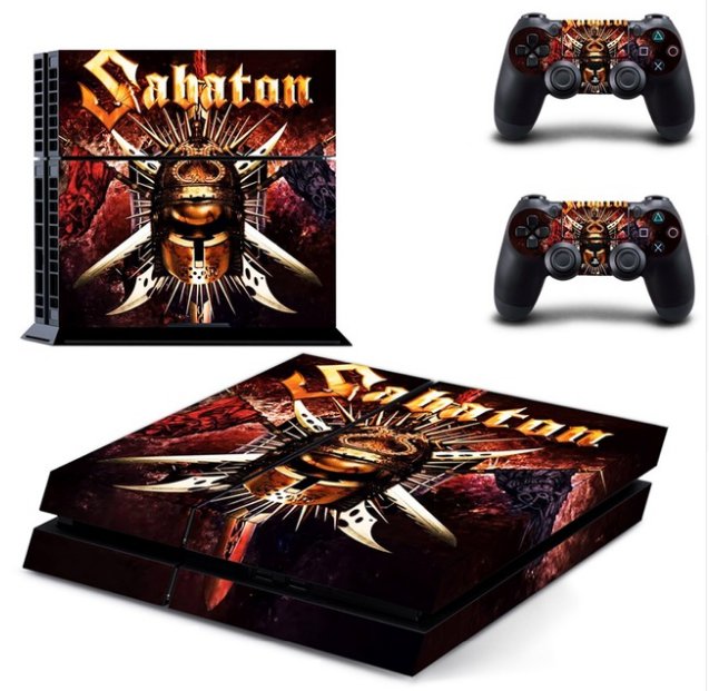 Sabaton Vinyl Cover Decal PS4 Skin Sticker for Sony PS4 Console+2 Controller Skins