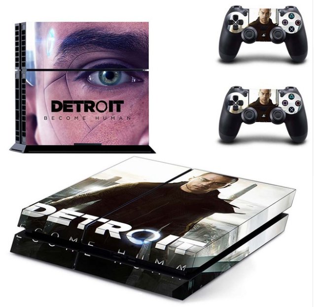 PS4 Vinyl Skin Detroit Become Human Decal PS4 Console Skin+2Controller Stickers for Sony PS4