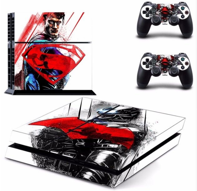 Vinyl Decal PS4 Skin Batman v Superman: Dawn of Justice Sticker For PS4 Console + Controllers Skins