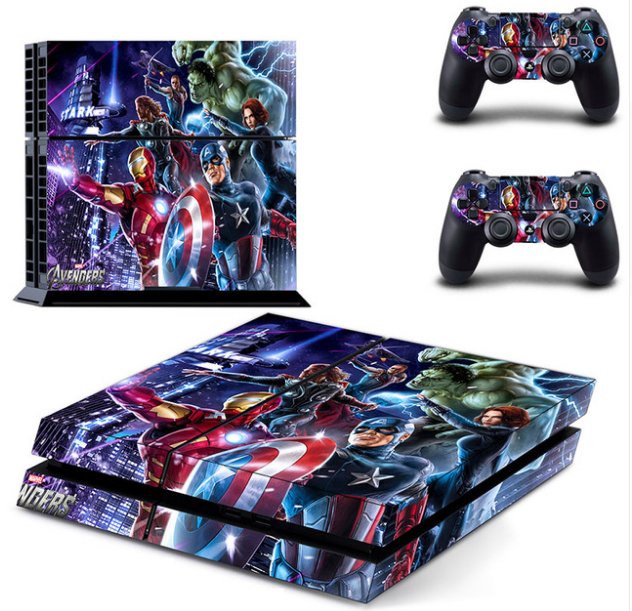 The Avengers PS4 Skin Sticker Decal Cover For Sony PS4 PlayStation 4 Console and 2 controller skins