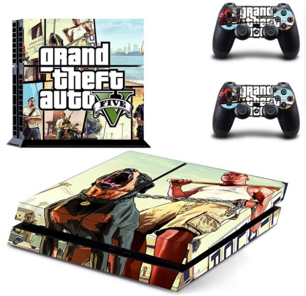 PS4 Vinyl Skin GTA 5 Decals PS4 Console Skin +2 Controller Sticker for Sony PS4 Stickers