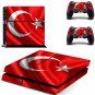 Turkey Flah Vinyl Decal PS4 Skin Sticker for PS4 Console & 2 Controller PS4 Protective Cover Skins