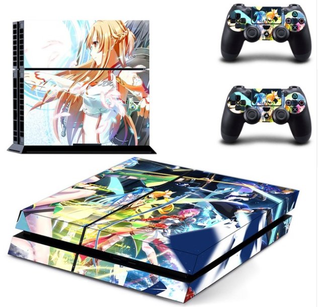 Anime Design Skins Kit PS4 Skin Sticker for Sony Playstation 4 Console and Two Controller