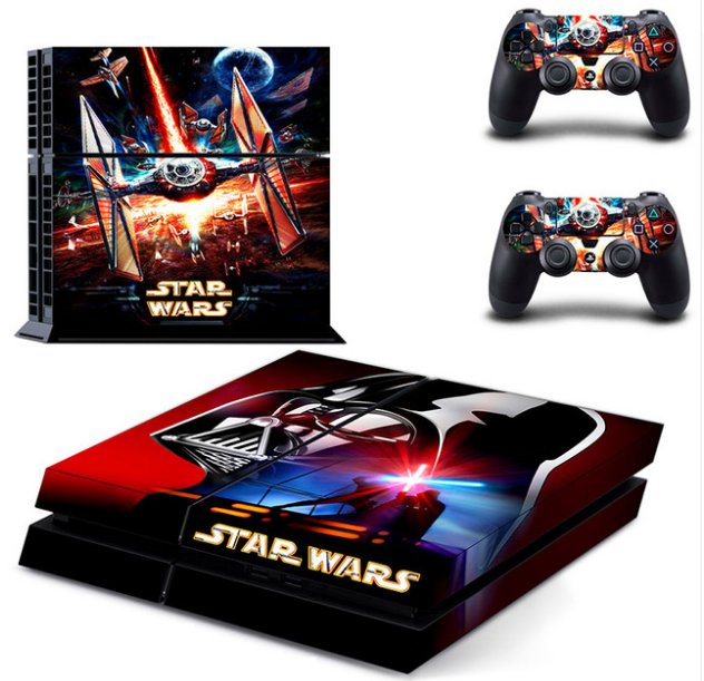 PS4 Star Wars The Force Awakens Sticker Decal For Sony PS4 Console and 2 controller skins