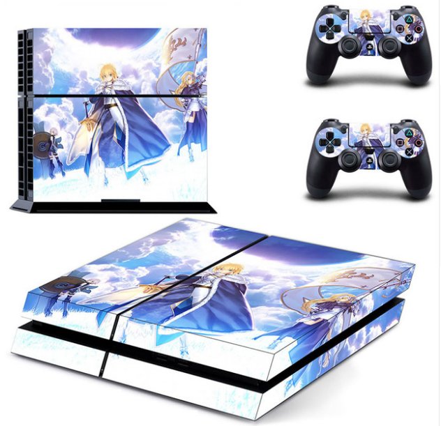 Sexy Anime Girl Skins Sticker Ps4 Skin For Sony Ps4 Console Vinyl Decals For Dualshock 2 Controller 8304