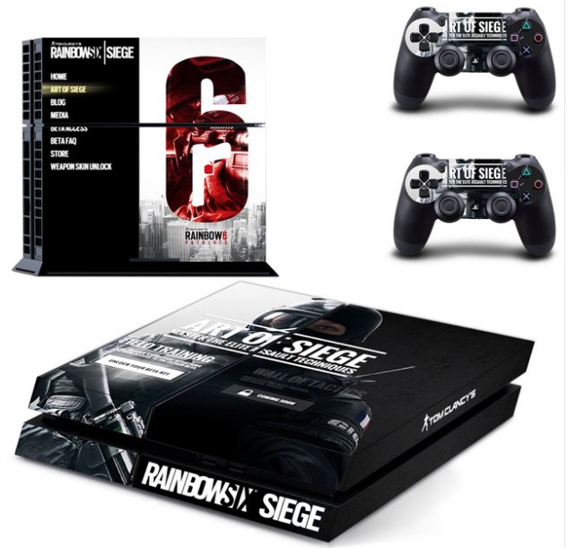 RAINBOW SIX SIEGE PS4 Skin Sticker Decal Cover For Sony PS4 Console+2 controller skins