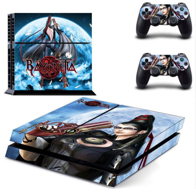 Bayonetta Skin Sticker Cover for Sony PS4 PlayStation 4 Console and 2 controller skins