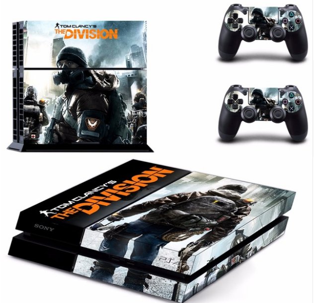 Vinyl Decal PS4 Skin Tom clancy's the division Sticker For PS4 Playstation 4 Console + Controllers