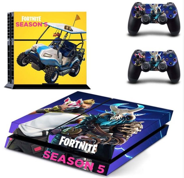 PS4 Vinyl Skin Sticker Cover for PS4 System Console + Controllers - F Season 5