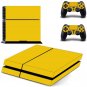 Pure Yellow Vinyl Decal Design Skin PS4 Stickers For PS4 Console System Plus+2PCS Decals Skins