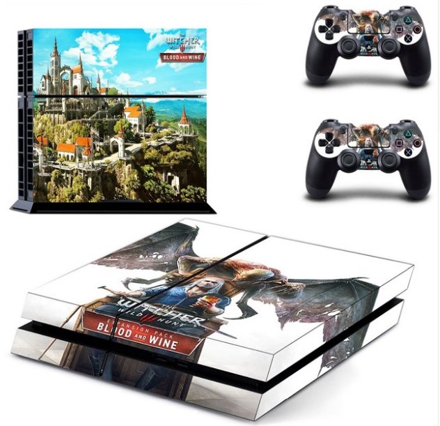 The Witcher 3:Blood And Wine Ps4 Skins for Sony PS4 Console +2Pcs For PS4 Controller Stickers