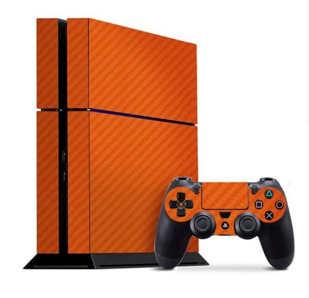 PS4 Skins Carbon Fiber Design Skin Stickers For Sony PS4 Console+Sony Dualshock 4 Remote Controller