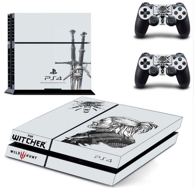 The Witcher 3 Wild Hunt Vinyl Skin Sticker Cover for Sony PS4 PlayStation 4 and 2 controller skins