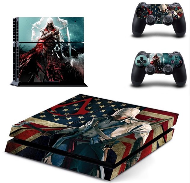 ASSASSINS CREED PS4 Skins Designer Sticker for Sony PS4 Console System+2Decals for PS4 Dualshock