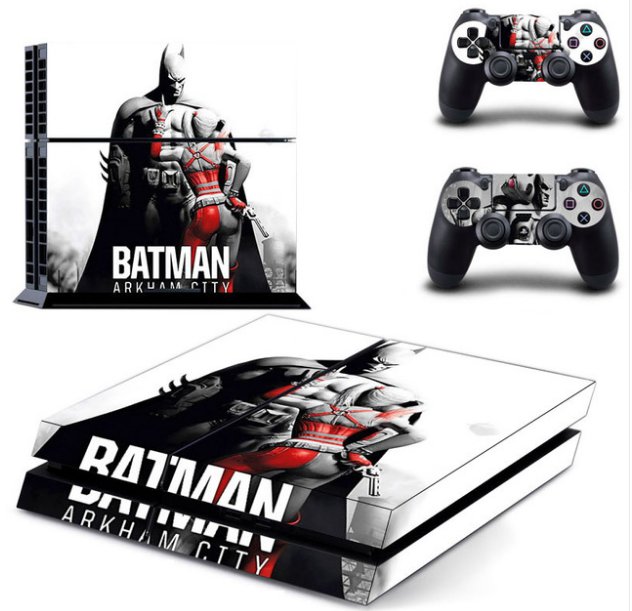 Batman Arkham City PS4 Console Skin Sticker for Sony PlayStation 4 and Two Dualshock Controller