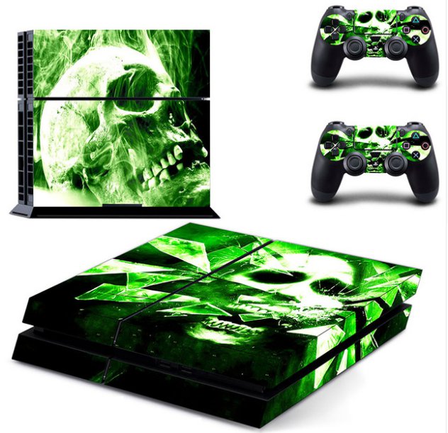 Horrible Skull Skin Vinyl Decal Sticker For PS4 Playstation 4 Console + 2 Controller skins