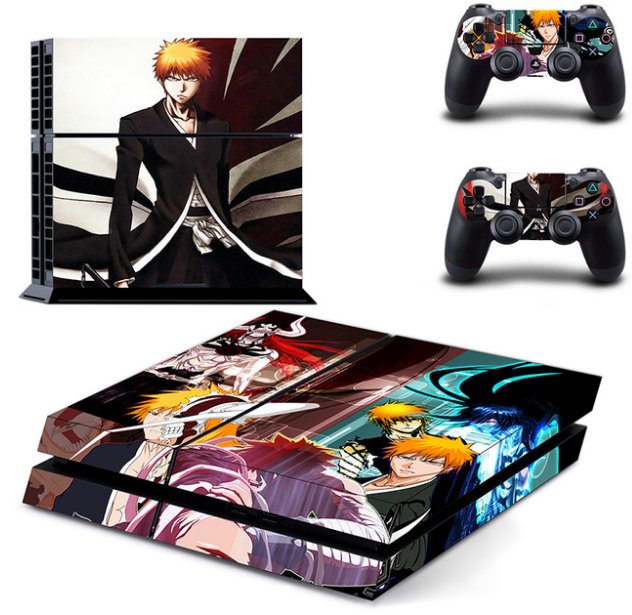 Anime Bleach Ichigo PS4 Skin Sticker Decal Cover For Sony PS4 Console and 2 controller skins