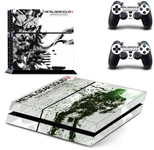 Metal Gear Solid V Ground Zeroes Skin Sticker Cover for Sony PS4 Console and 2 controller skins