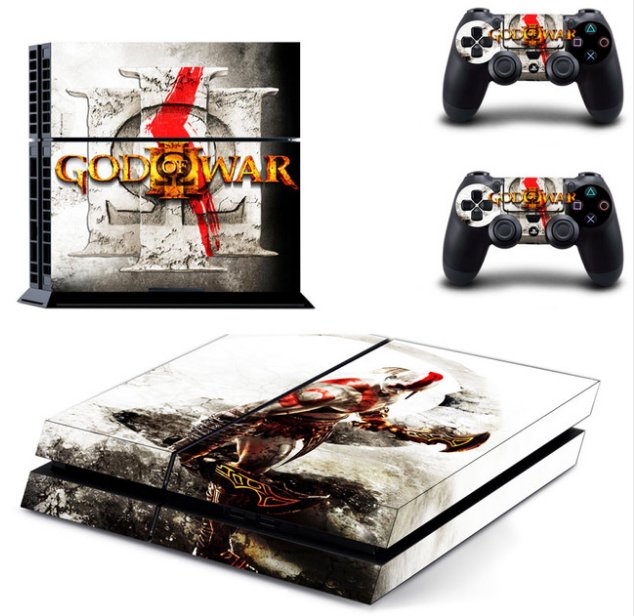 Designer Skin for PS4 Console Skins For PS4 Dualshock Controller Decals Stickers - God of War