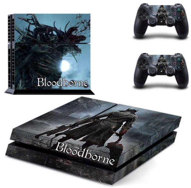 Skin Sticker Decal Cover for Sony PS4 Console+2 controller skins ps4 skin Bloodborne