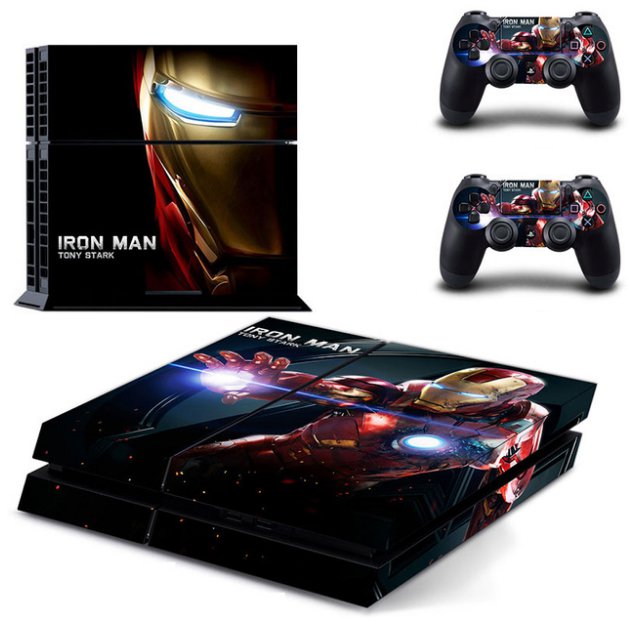 IRON MAN TONY STARK Skin Sticker Cover for Sony PS4 PlayStation 4 and 2 controller skins