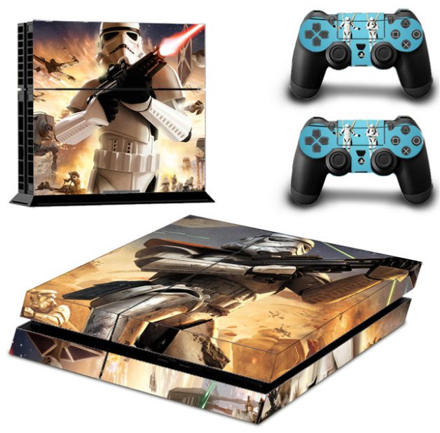 Vinyl Skin Stickers Star Wars For Sony PS4 Console + 2 Controllers Skins Decals