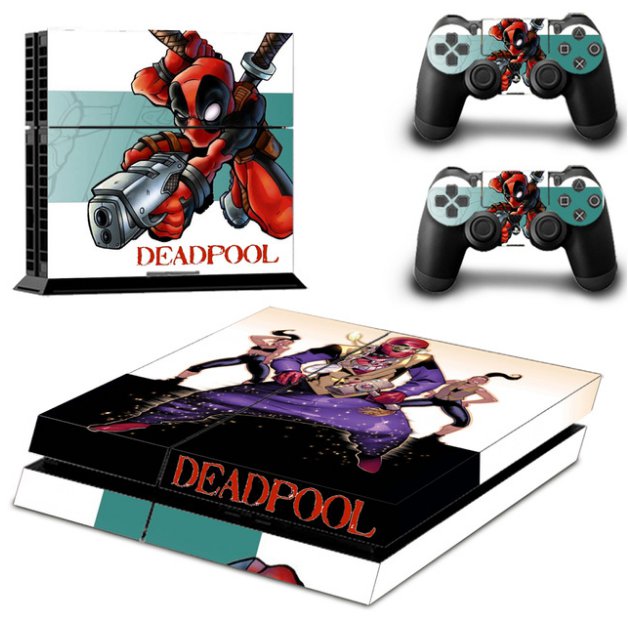 DEADPOOL Sticker for PS4 PlayStation 4 Console and 2 controller skins