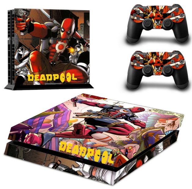 Game Deadpool Skin Sticker for PS4 System Playstation 4 Console