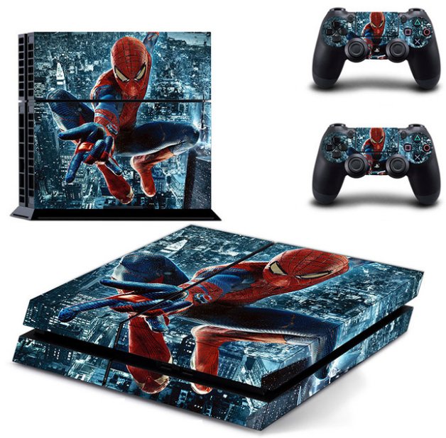 PS4 spider-man Skin Sticker Decal Cover For Sony PS4 Console and 2 controller skins