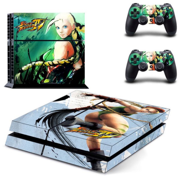 Street Fighter IV Decapre Skin Sticker Cover for Sony PS4 Console and 2 controller skins