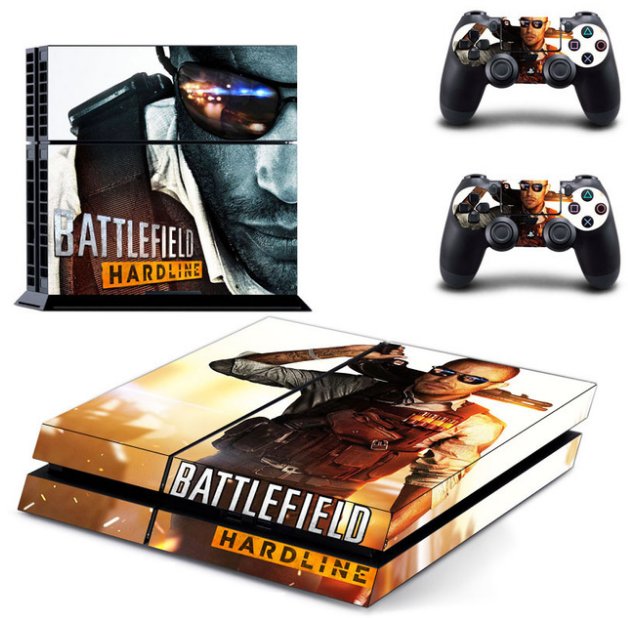 Battlefield Hardline Skin Sticker Decal Cover for Sony PS4 Console and 2 controller skins