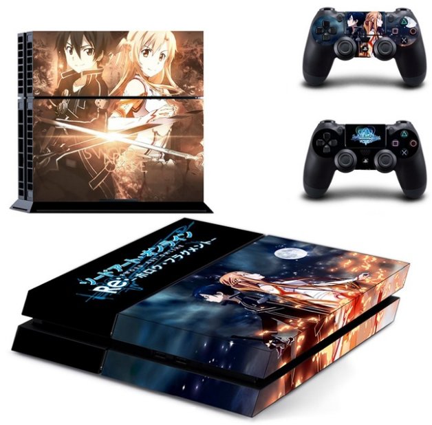 Anime RE Decal Skin Cover For PS4 Console PS4 Skin Stickers+2Pcs Controller