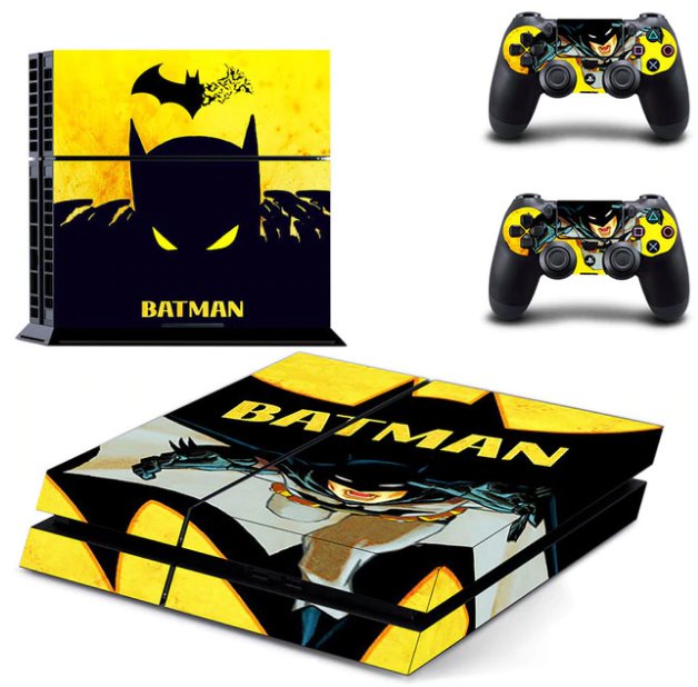 New Batman Skin Decals BatmanSkin Stickers for PS4 Console and 2 Controllers Skin Covers