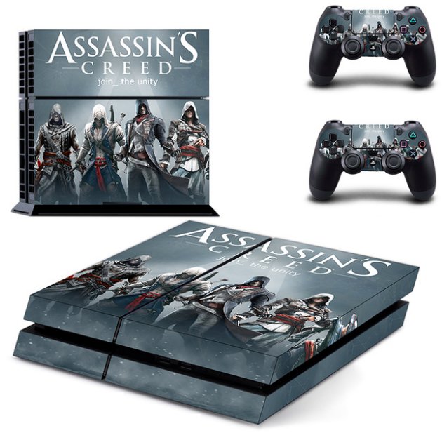 PS4 Skin Sticker for PS4 Playstation 4 Console and 2 Controller Skins--ASSASSINS CREED