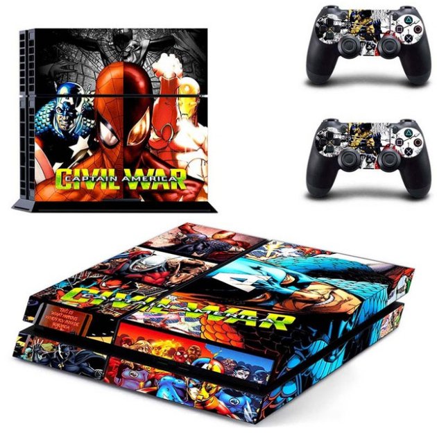PS4 Skin Captain America New Design PS4 Controller & Console Skins Sticker For Sony Playstation 4
