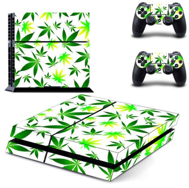 Green Leaves Nature PS4 Skin Sticker Decal Cover For Sony PS4 Console and 2 controller skins
