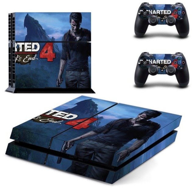Uncharted 4 PS4 Skin Sticker Cover for Sony PS4 Console+2 Controller Full Body Cover Protective