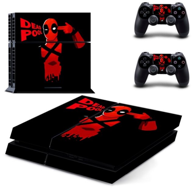 DeadPool Skin Dead Pool Stickers Vinyl Decal Skins For Sony PS4 Console&2 Wireless Remote Controller