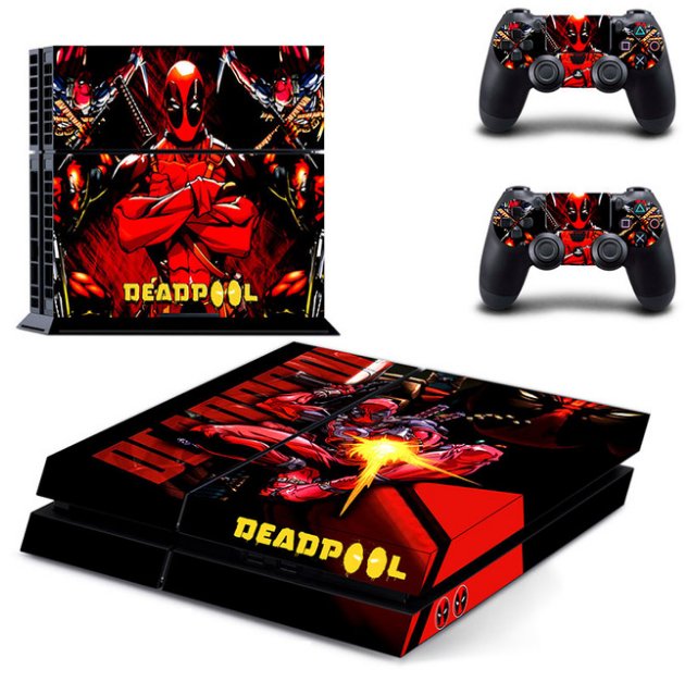 DeadPool Skin Dead Pool Stickers Vinyl Decal Skins For Sony PS4 Console&2 Wireless Remote Controller