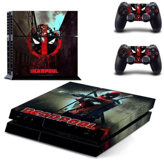 DeadPool Skin Dead Pool Stickers Vinyl Decal Skins For Sony PS4 Console&2 Wireless Remote Controller