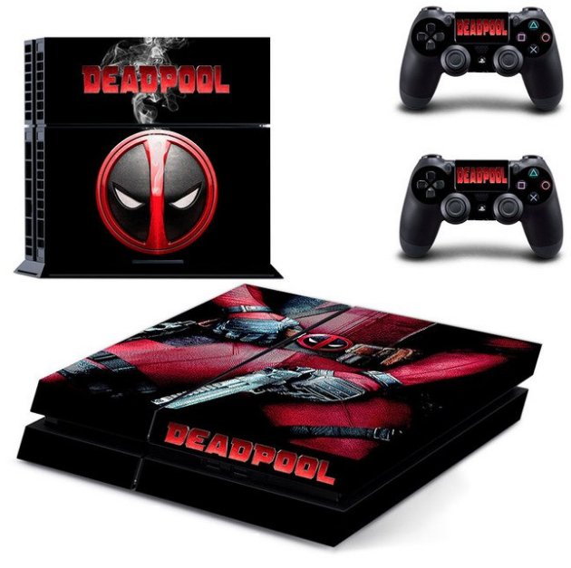 DeadPool Skin Dead Pool Stickers Vinyl Decal Skins For Sony PS4 Console&2 Wireless Remote Controller