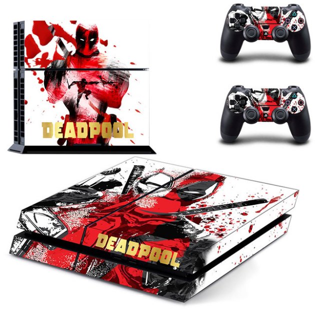 DeadPool Skin Dead Pool Stickers Vinyl Decal Skins For Sony PS4 Console&2 Wireless Remote Controller