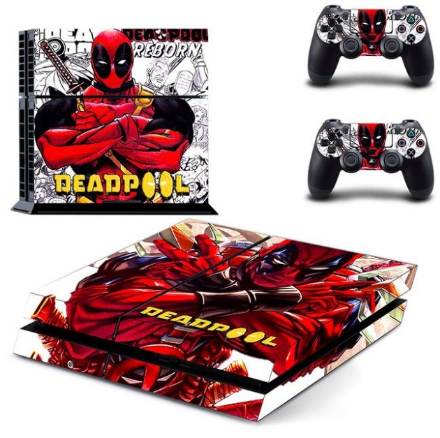 DeadPool Skin Dead Pool Stickers Vinyl Decal Skins For Sony PS4 Console&2 Wireless Remote Controller