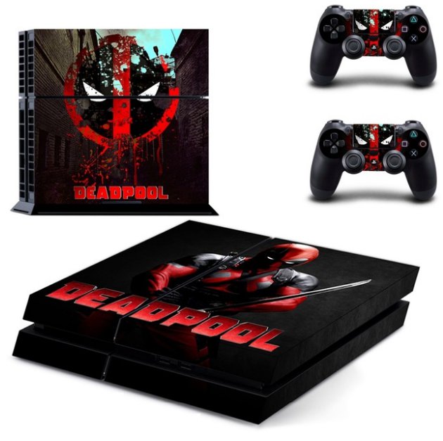 Vinyl Decal Skin Sticker Cover for Sony PS4 PlayStation 4 and 2 controller skins--DEADPOOL