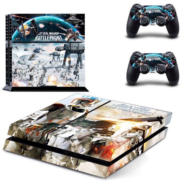 PS4 Skin Sticker for PS4 System PS4 Console with 2 Controller Skins-STAR WARS BATTLEFRONT