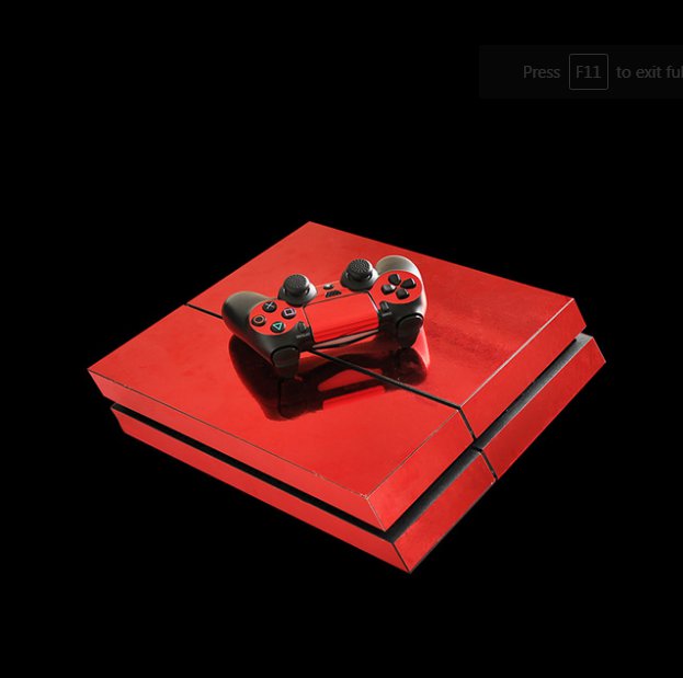 Red New PVC Specular Anodized Skin Sticker for Sony PS4 Console and 2 Controllers Skin Decal